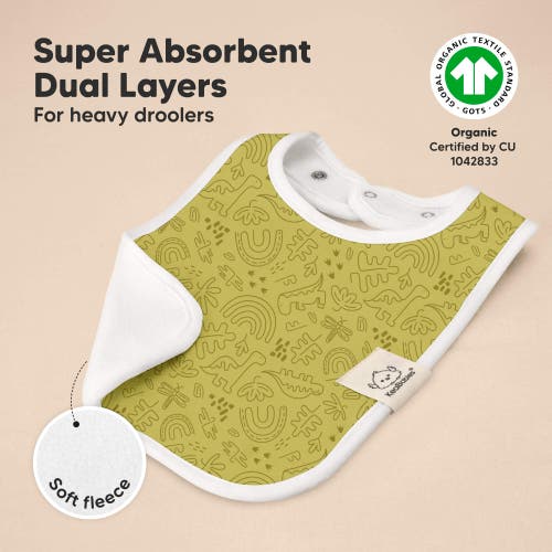 Keababies 8-pack Coast Drool Bibs In Mesozoic