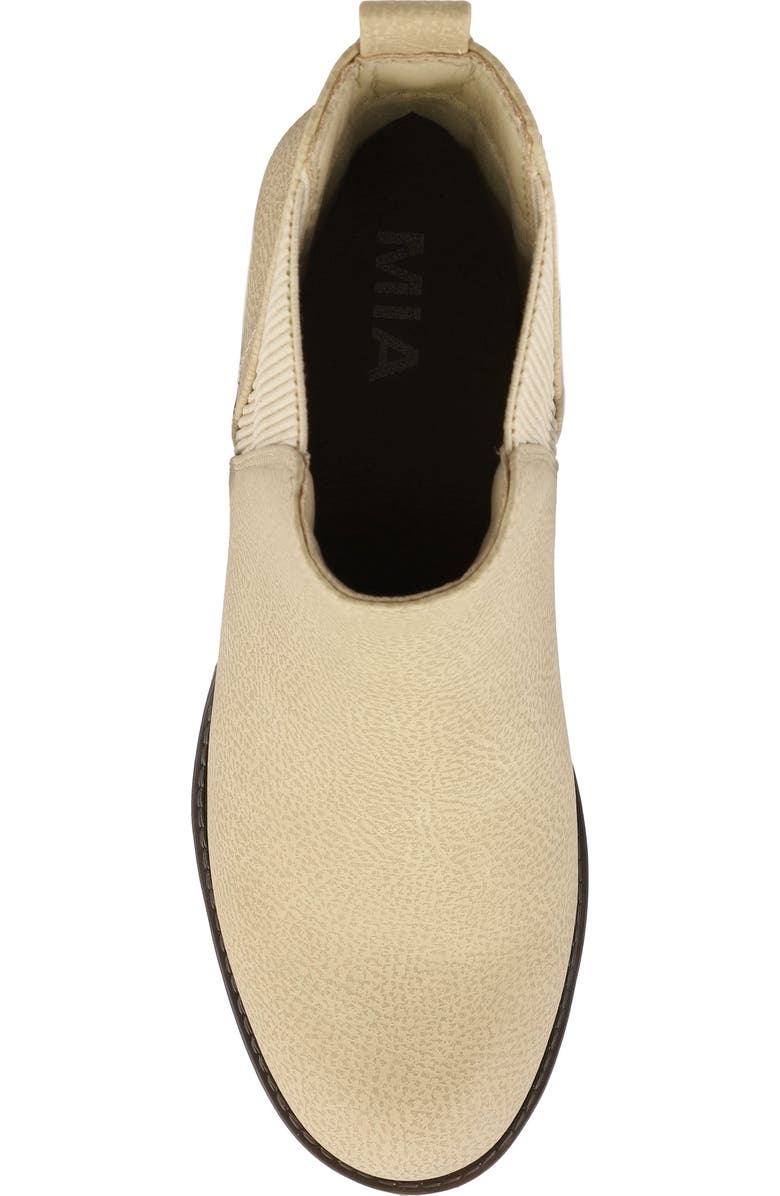 MIA Jody Ribbed Lug Sole Chelsea Boot, Alternate, color, Beige Tumb