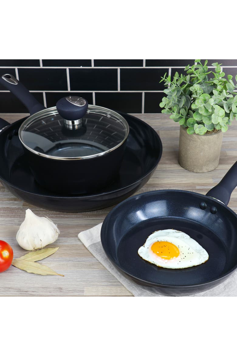 Hawke 9.5 Inch Ceramic Nonstick Aluminum Frying Pan, Alternate, color, Blue