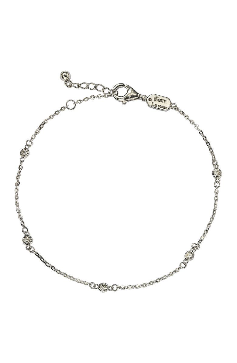SUZY LEVIAN 14K White Gold Diamond Bracelet - 0.15ctw, Main, color, White