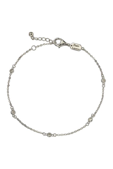 14K White Gold Diamond Bracelet - 0.15ctw