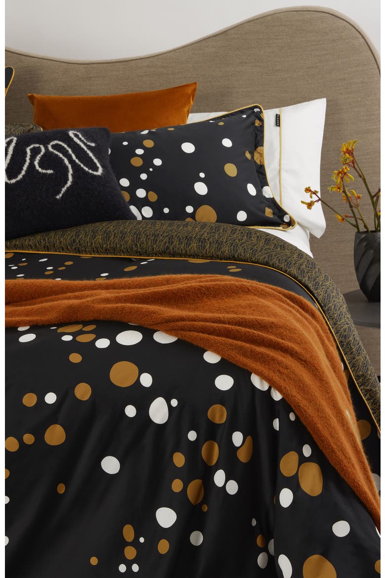 Bubbles Duvet Cover, Alternate, color, Black & White