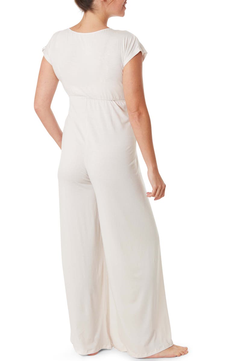 Cache Coeur Origin Maternity/Nursing Jumpsuit, Alternate, color, Oats