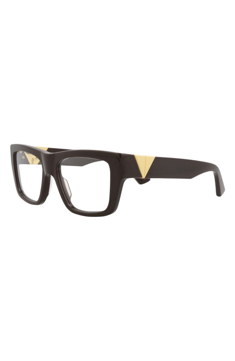 Bottega Veneta Optical Glasses, Alternate, color, Brown Brown Transparent