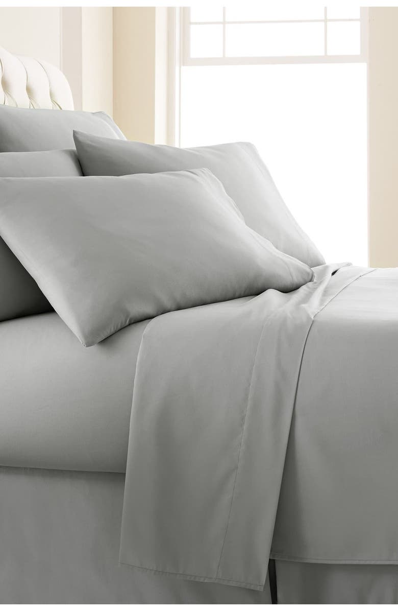 SOUTHSHORE FINE LINENS Vilano Springs Extra Deep Pocket Sheet Set, Alternate, color, Steel Gray