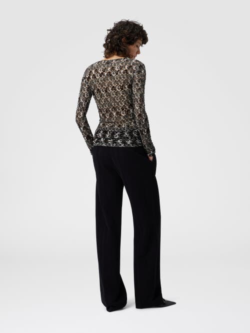 Missoni Slim Fit V-neck Sweater In Lace In Black