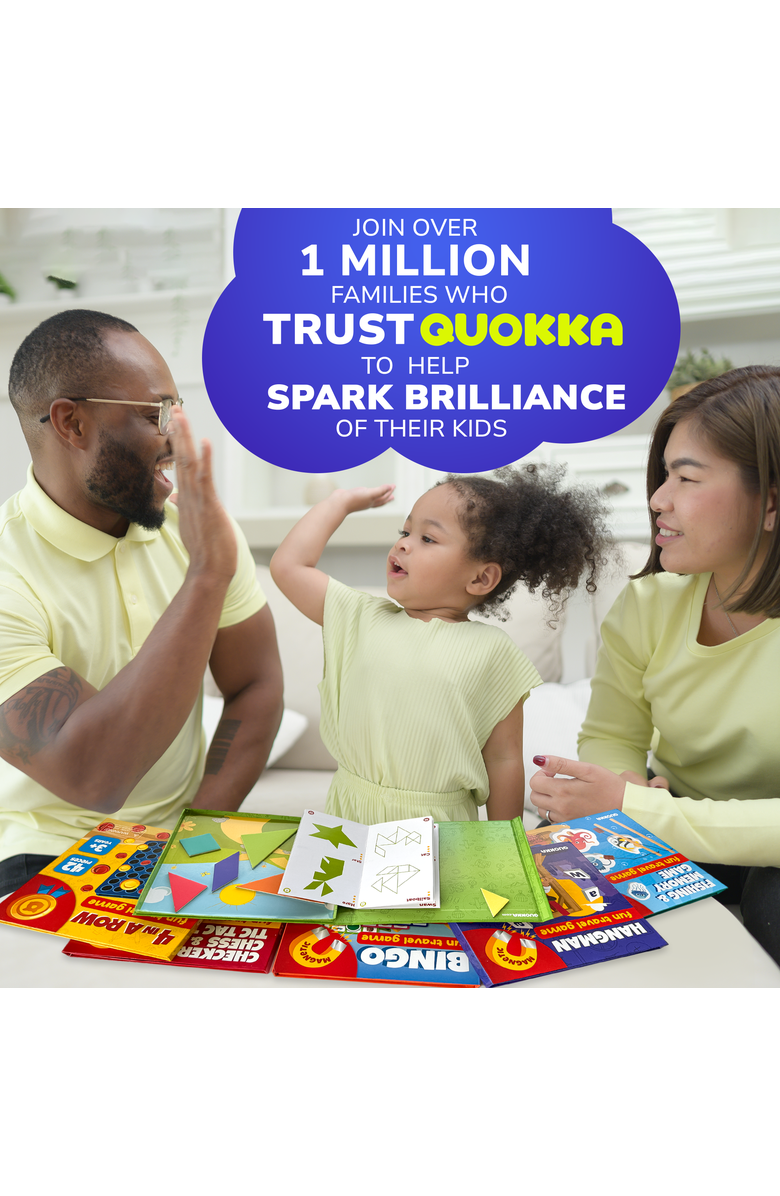 Quokka Magnetic Travel Games Collection for Kids, Alternate, color, Tangram