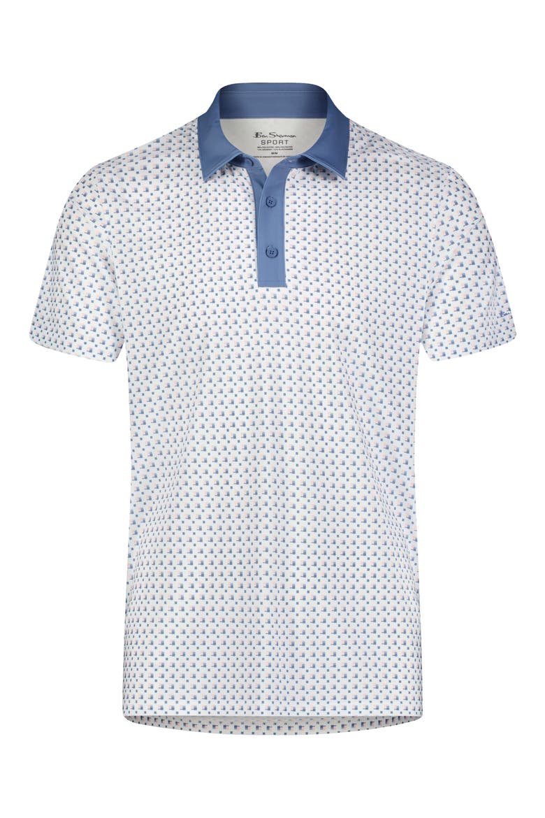 Geo Tech Jersey Golf Polo, Alternate, color, WHITE