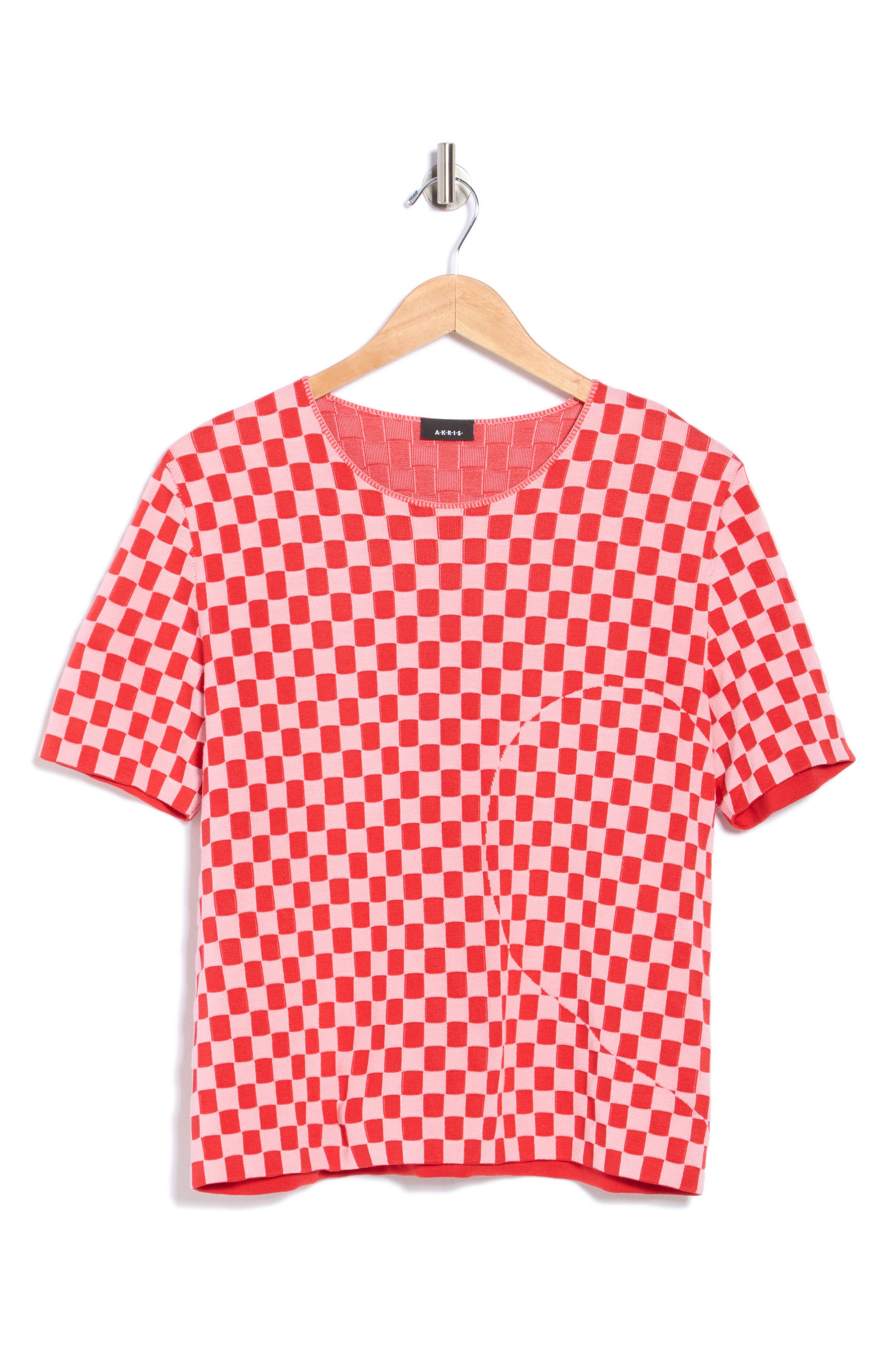 Akris Checkerboard Knit Top