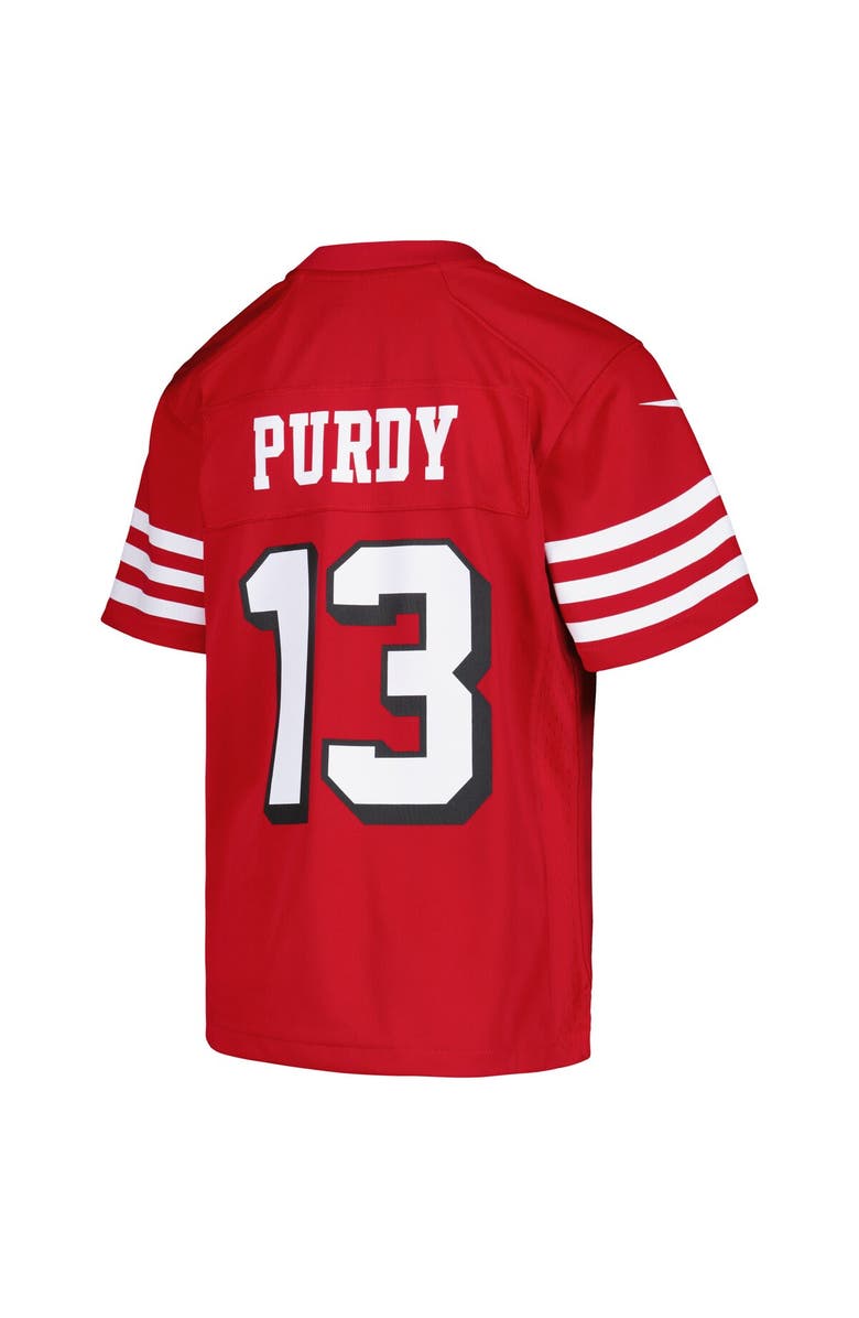 Nike Youth Nike Brock Purdy Scarlet San Francisco 49ers Game Jersey, Alternate, color, Scarlet