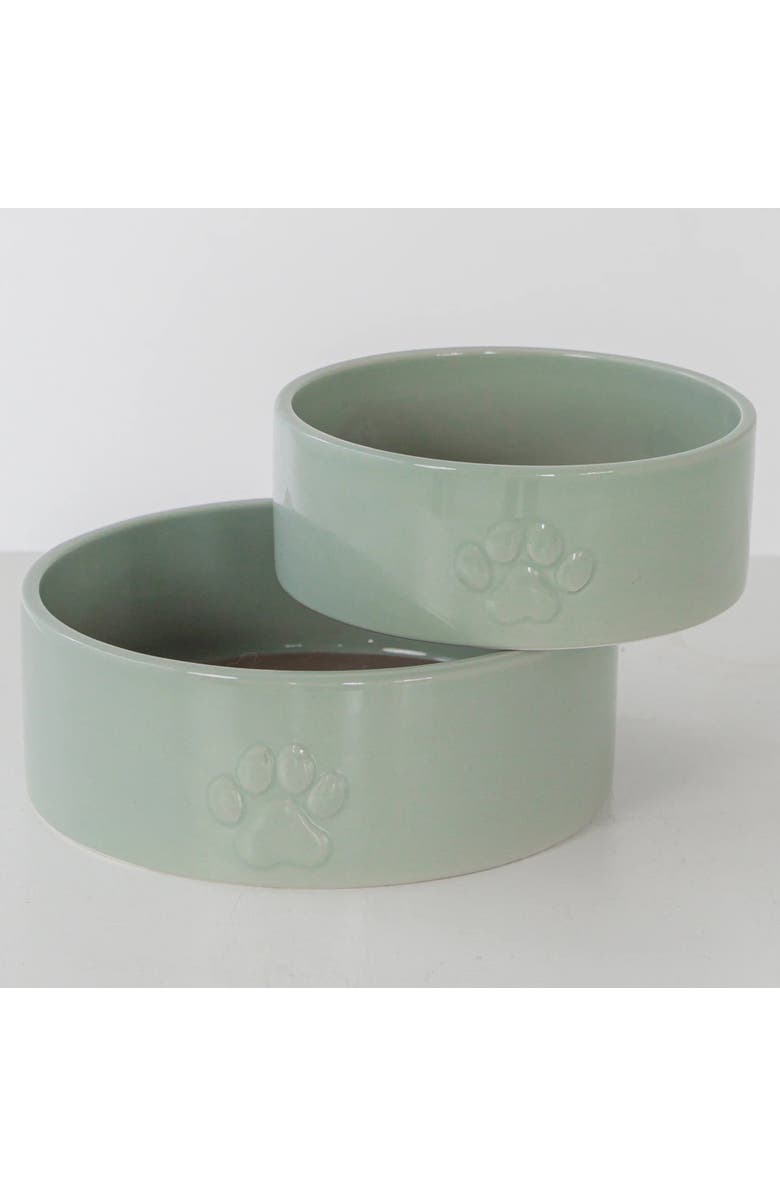 Dexypaws Ceramic Dog Bowl Sage Green 26oz, Alternate, color, Green