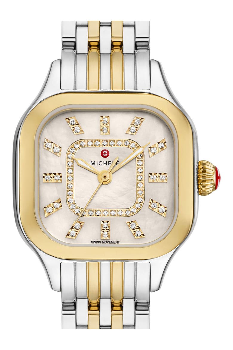 Meggie Diamond Dial Two-Tone Bracelet Watch, 29mm, Alternate, color, TWO TONE