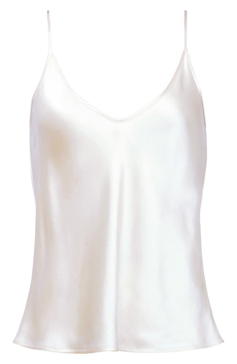 L'AGENCE Lexi Silk Camisole, Alternate, color, Pearl