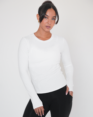 Rebody Active Raya Mid Length Compression Nylon Long Sleeve Top