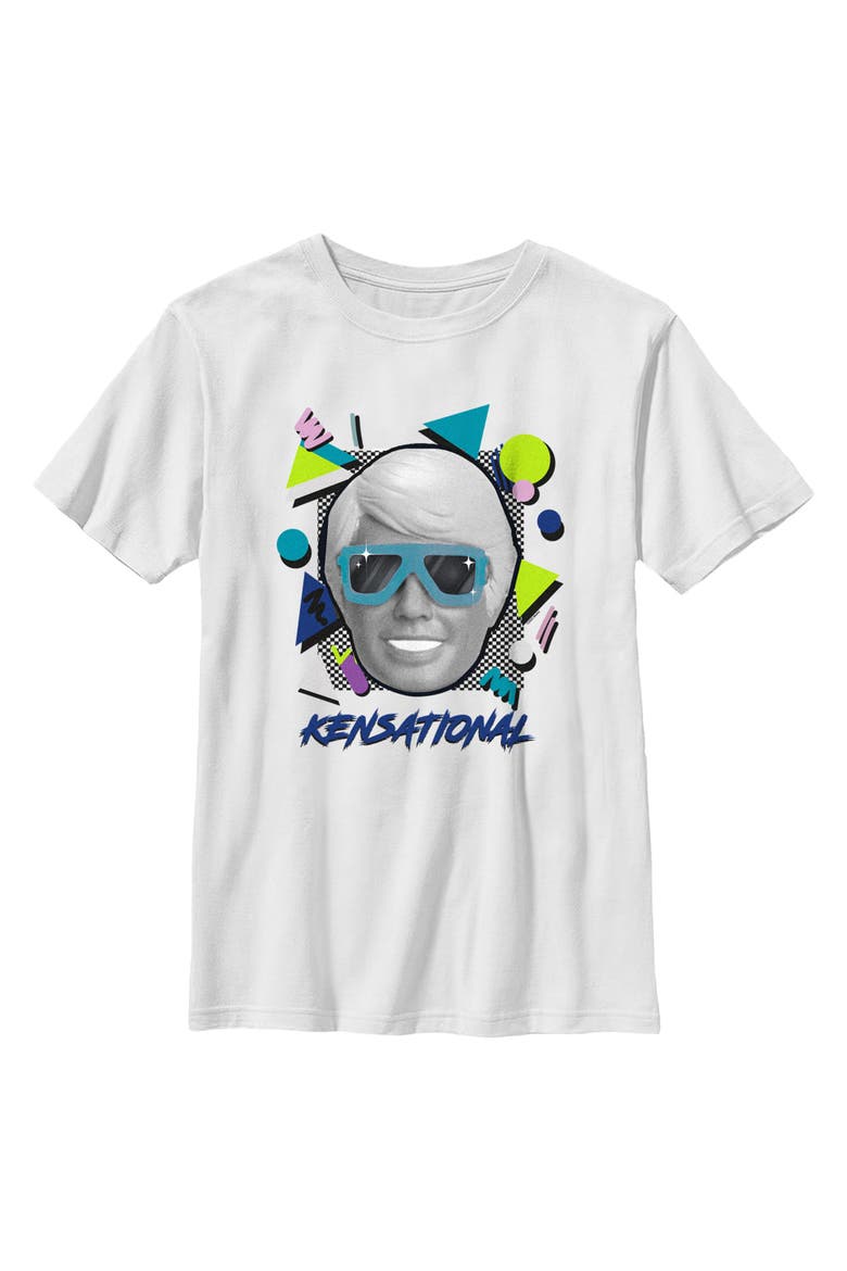Boys' Kensational Retro Portrait T-Shirt, Main, color, White