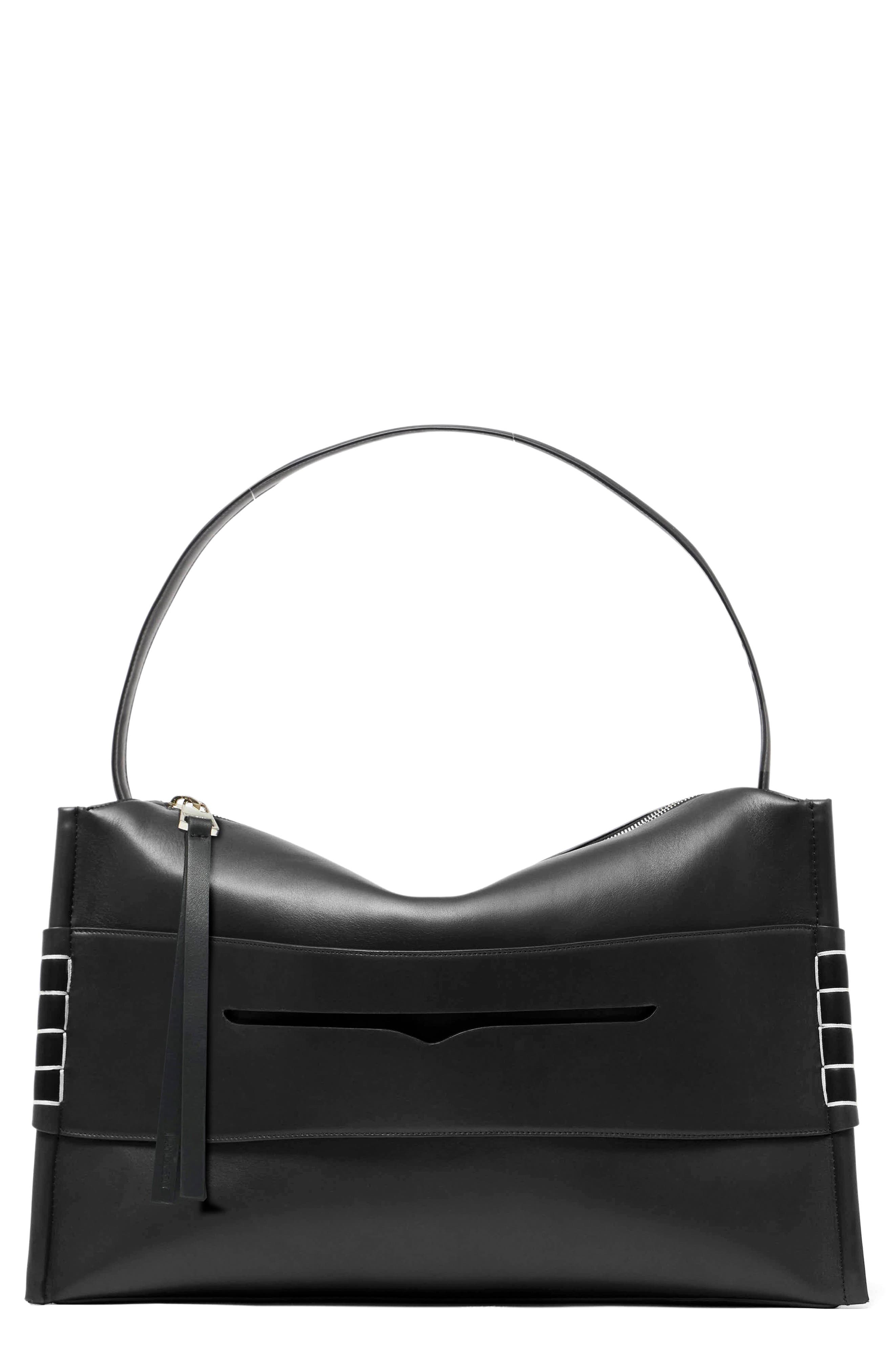 JW Anderson Large Loafer Leather Top Handle Bag, Main, color, 