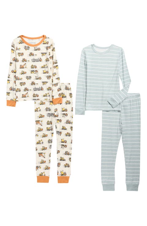Kids' Construction 4-Piece Pajamas (Toddler)