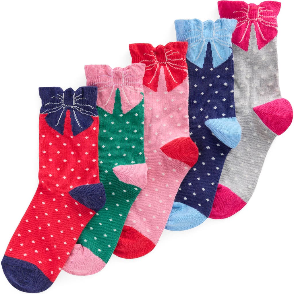 Mini Boden Kids' Assorted 5-pack Pretty Socks In Multi