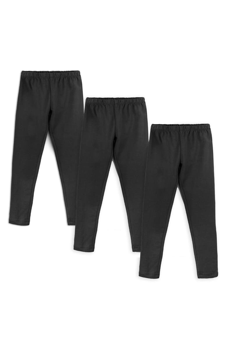 Mightly Organic Cotton Leggings 3-pk, Main, color, Black