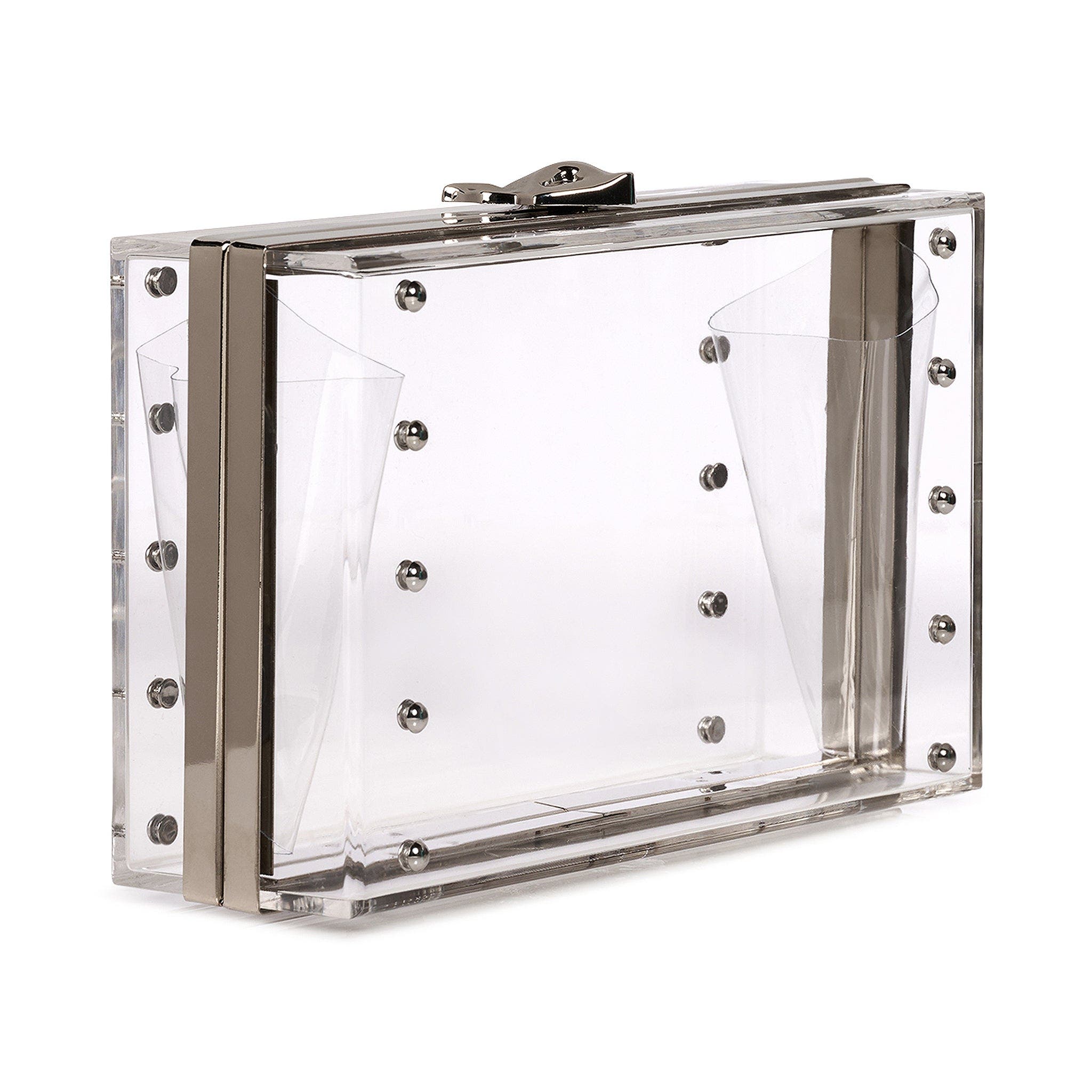 DESERI Halo Crossbody Clutch, Alternate, color, Silver