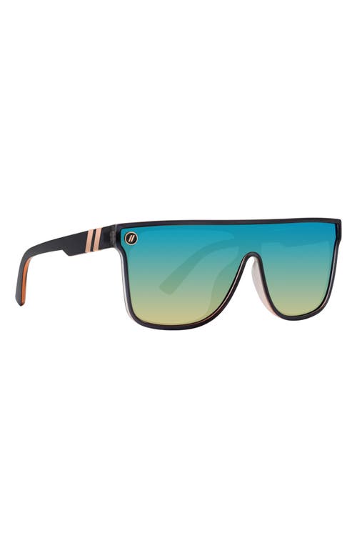 Blenders Eyewear Sci-fi Dx 148mm Polarized Flat Top Sunglasses In Blue