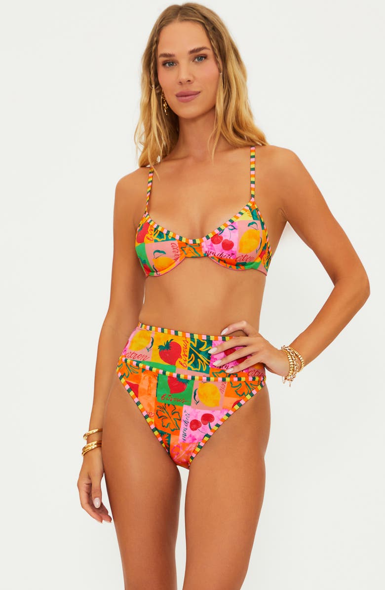 Beach Riot Carlotta High Waist Bikini Bottoms, Alternate, color, Fruit Mar