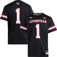 adidas Men's adidas #1 Black Louisville Cardinals Premier Strategy Jersey
