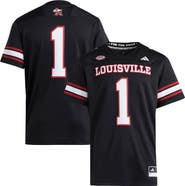 adidas Men's adidas #1 Black Louisville Cardinals Premier Strategy Jersey