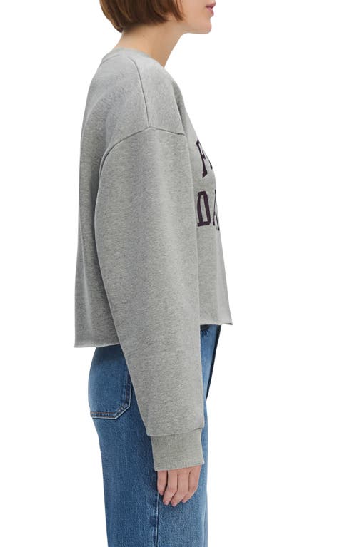 Favorite Daughter Cropped Collegiate Sweatshirt In Gray