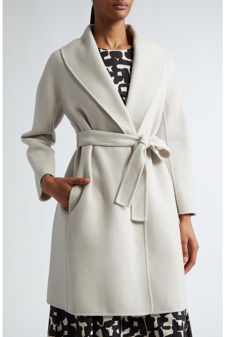 Messi Virgin Wool Belted Coat, Alternate, color, MEDIUM GREY