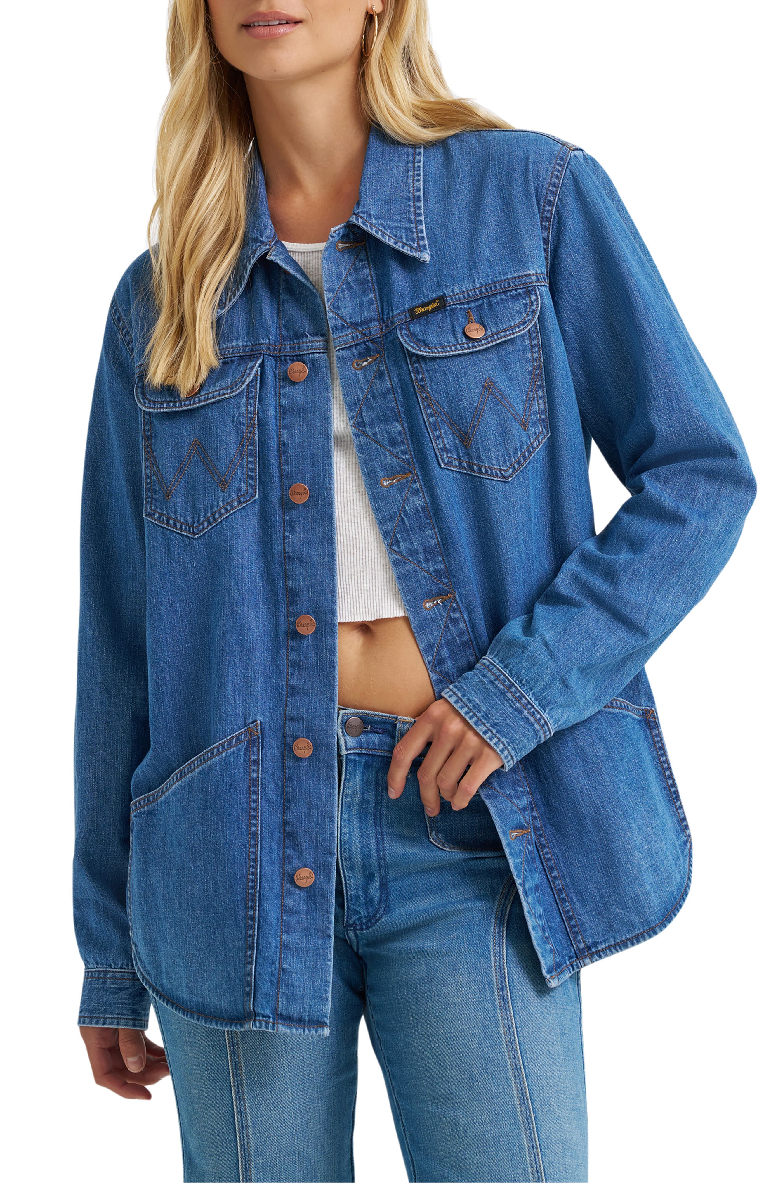 Wrange Denim Button-Up Shirt