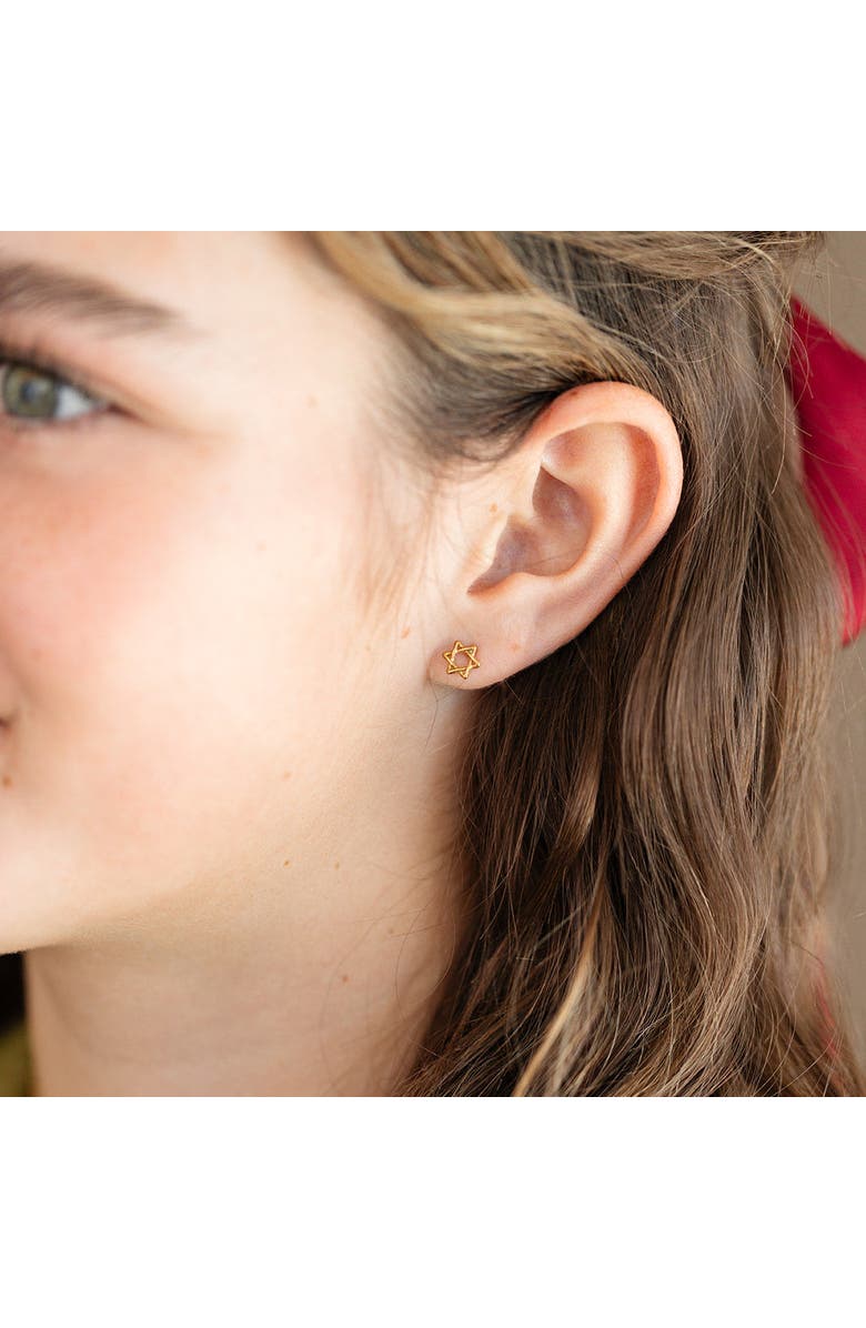 Pip Pop Star of David Stud Earrings, Alternate, color, Gold