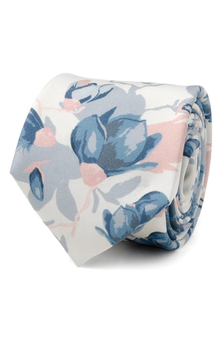 Cufflinks, Inc. Watercolor Floral Silk Tie, Alternate, color, White