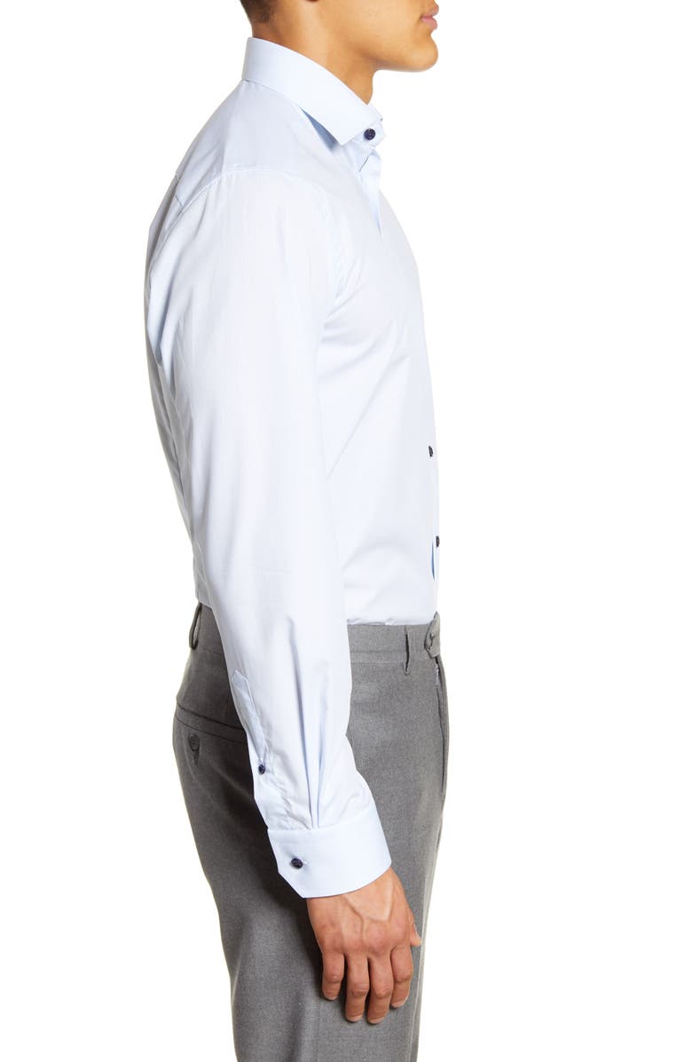 Eton Contemporary Fit Stripe Dress Shirt, Alternate, color, 