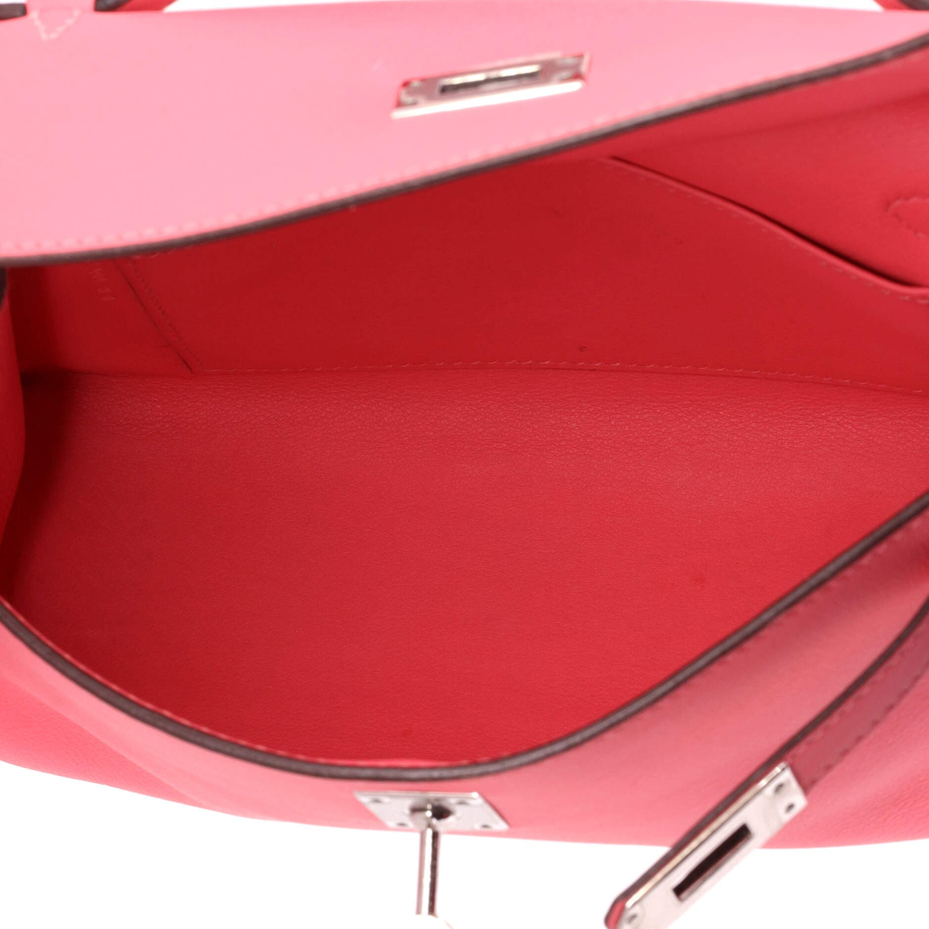 Pre-Owned Hermes Kelly Pochette Swift, Alternate, color, Rose Azalee