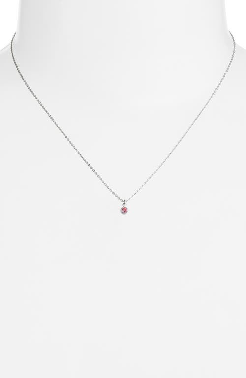 Set & Stones Birthstone Charm Pendant Necklace In Silver