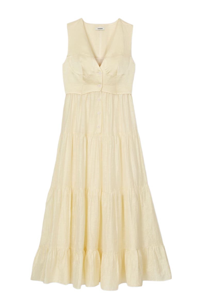 SANDRO Linen maxi dress, Alternate, color, 