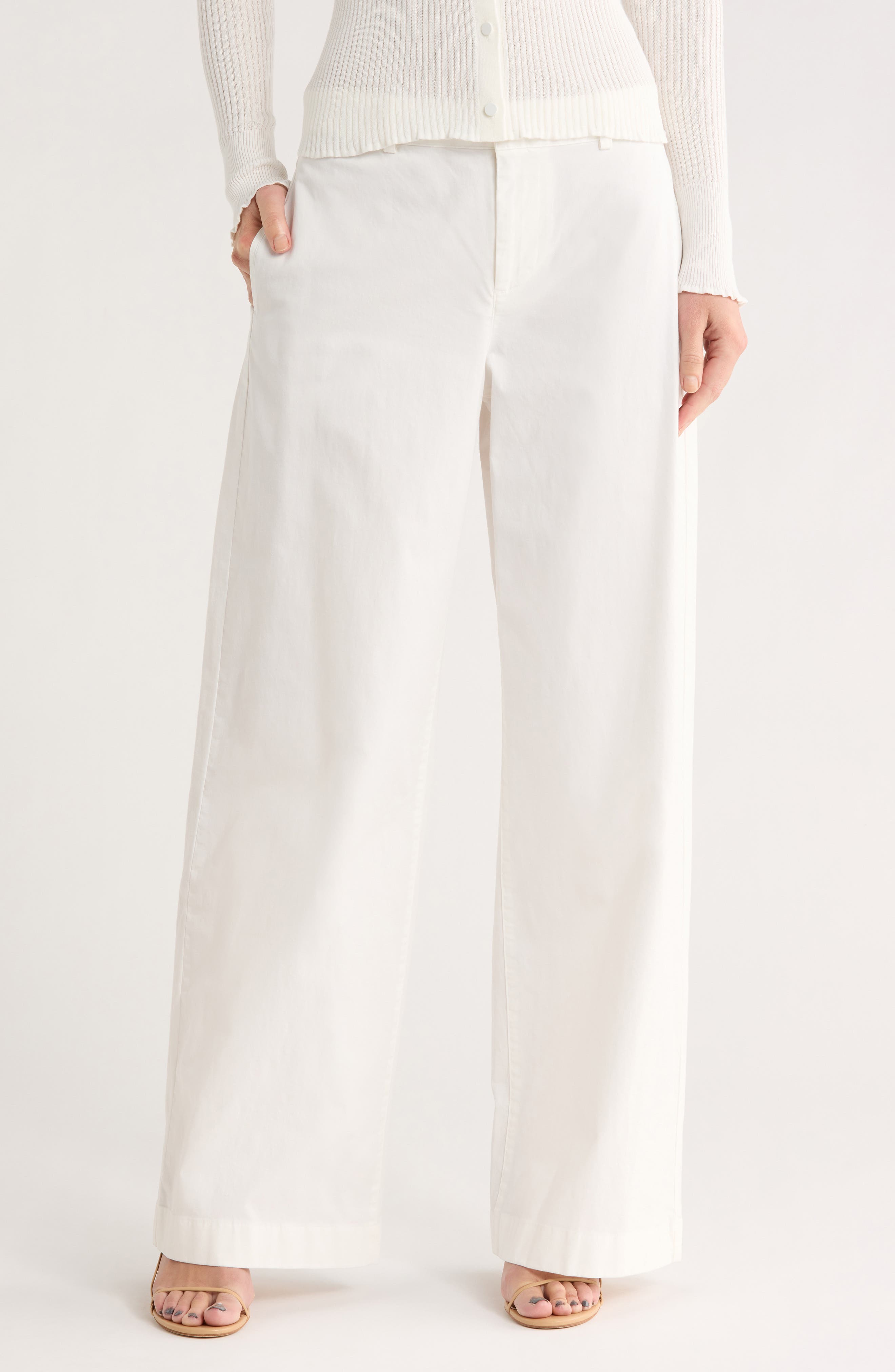 Vince Washed Cotton Wide Leg Pants