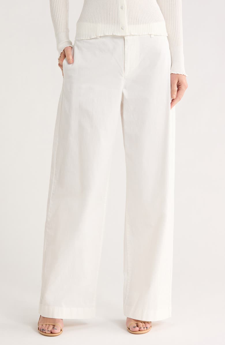 Vince Washed Cotton Wide Leg Pants, Main, color, Off White