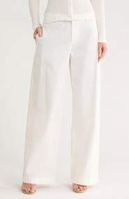 Vince Washed Cotton Wide Leg Pants
