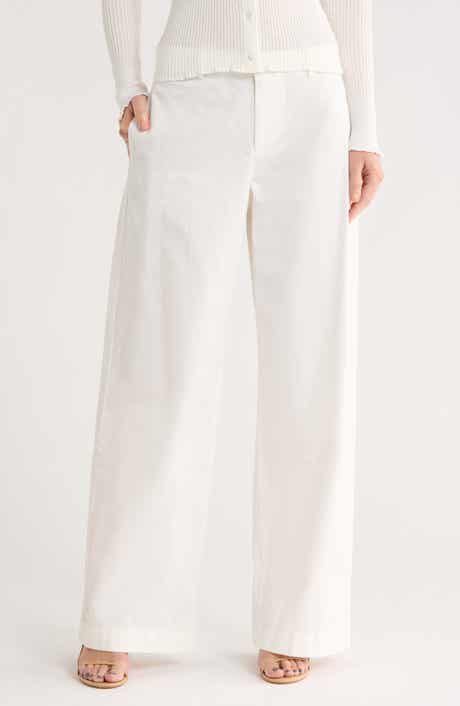 Vince Washed Cotton Wide Leg Pants