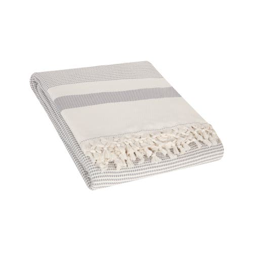 Olive And Linen Olive & Linen Pixel Blanket In Gray