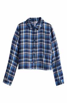 Good Luck Girl Kids' Meet & Greet Plaid Button-Up Shirt
