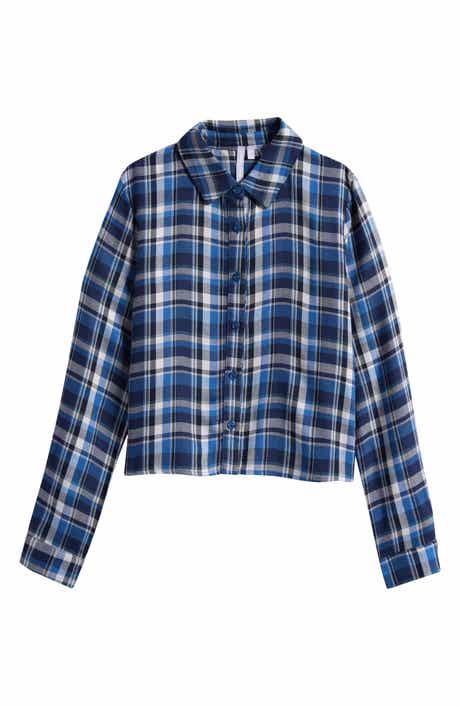 Good Luck Girl Kids' Meet & Greet Plaid Button-Up Shirt