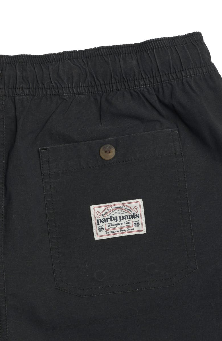 Party Pants Solid Vintage Volley Swim Shorts, Alternate, color, Black