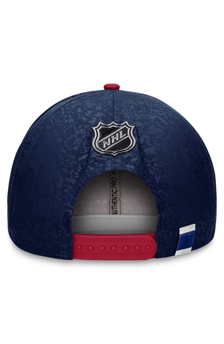 FANATICS Men's Fanatics Branded  Navy/Red Montreal Canadiens Authentic Pro Rink Two-Tone Snapback Hat, Alternate, color, 