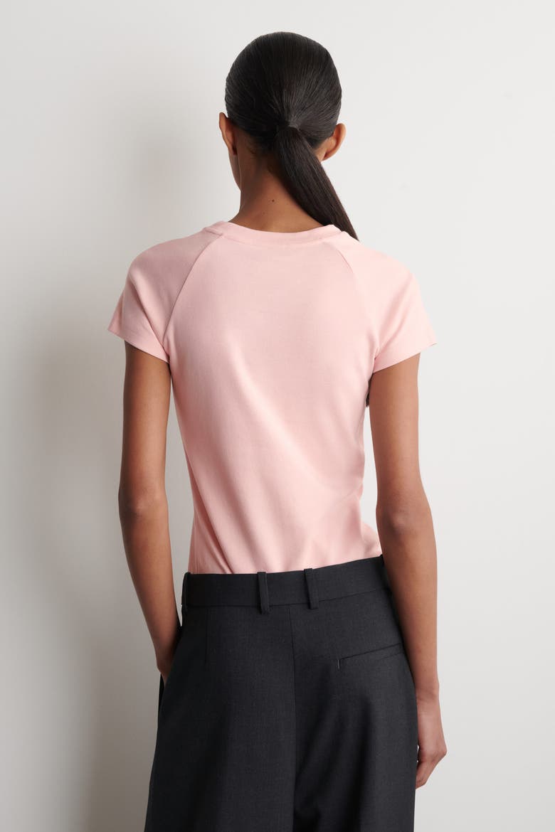 Slim Cotton T-Shirt, Alternate, color, PINK