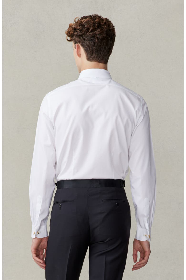 Slim Stretch Cotton Dress Shirt, Alternate, color, White