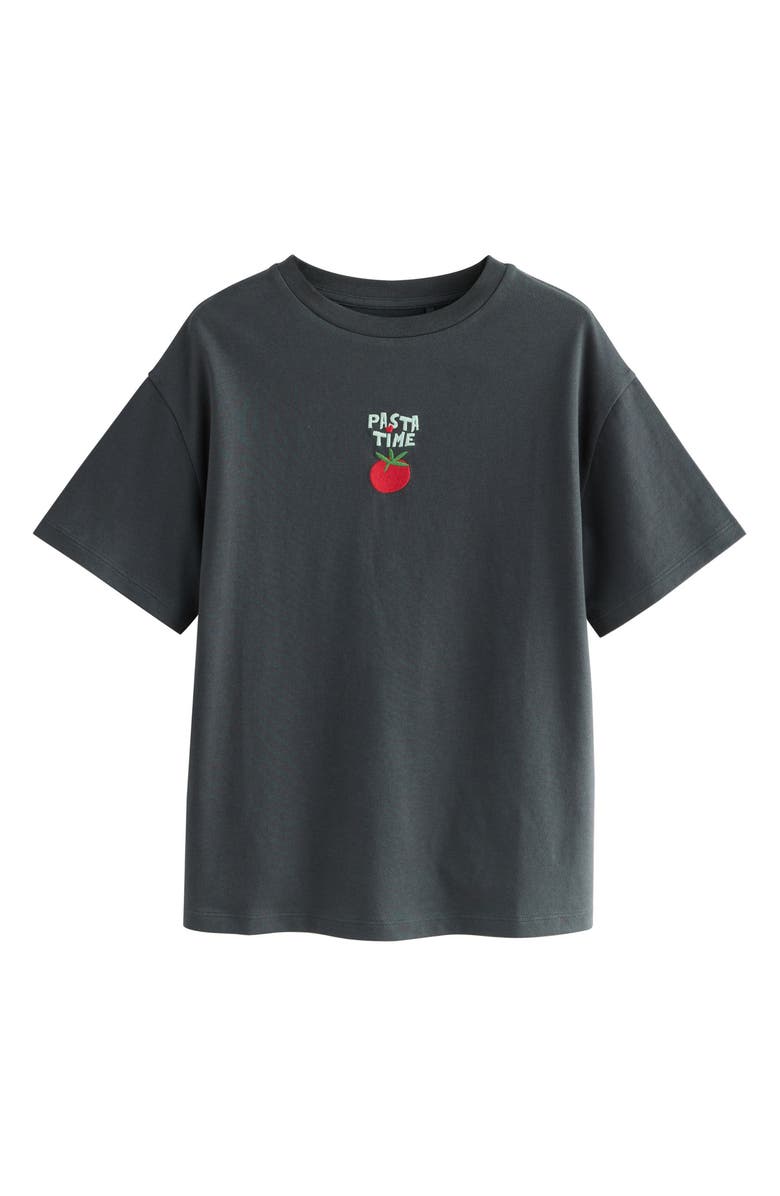 NEXT Kids' Pasta Time Cotton Graphic T-Shirt, Main, color, Grey