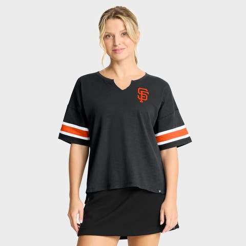 Women's Fanatics Black San Francisco Giants Curl Route T-Shirt